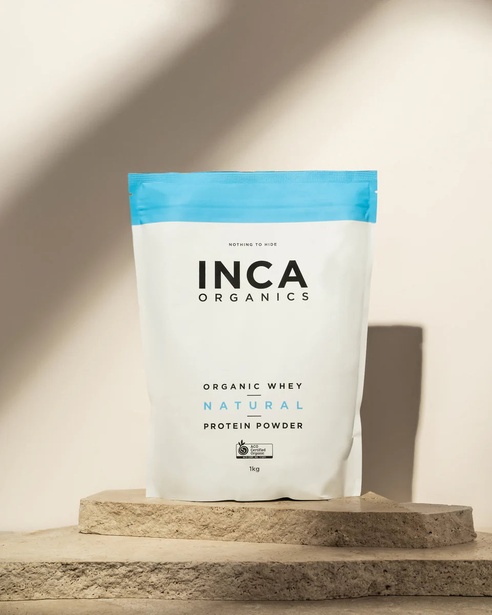 Inca Organics - Certified Organic Whey Natural (Unflavoured) Protein Powder 1kg