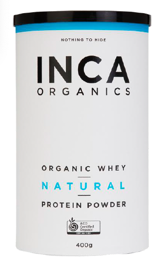 Inca Organics - Certified Organic Whey Natural (Unflavoured) Protein Powder 400g