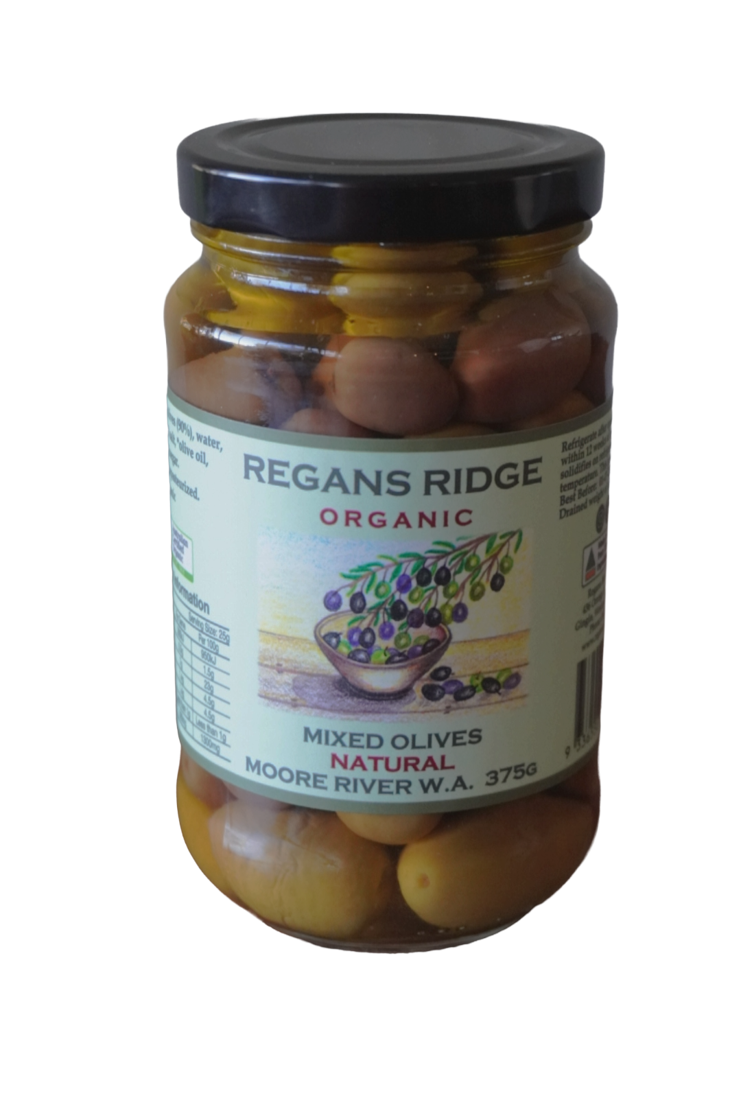 Regan's Ridge Olives - Organic Mixed Olives 375g