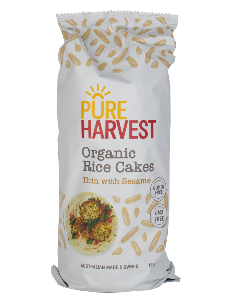 Pure Harvest - Organic Rice Cakes Thin with Sesame 150g