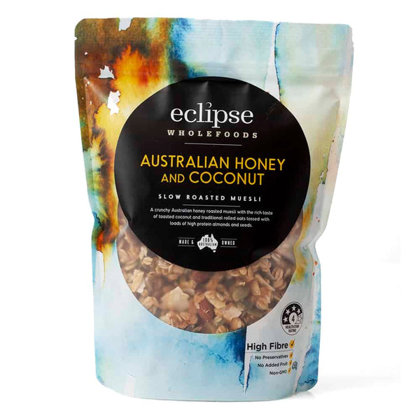 Eclipse Organics - Organic Muesly - Australian Honey and Coconut 450g