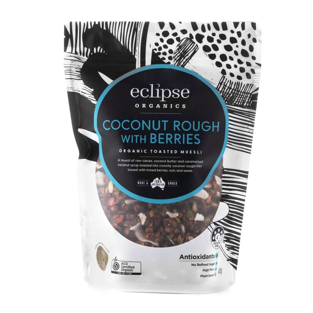 Eclipse Organics - Organic Activated Muesli – Coconut Rough With Berry 450g